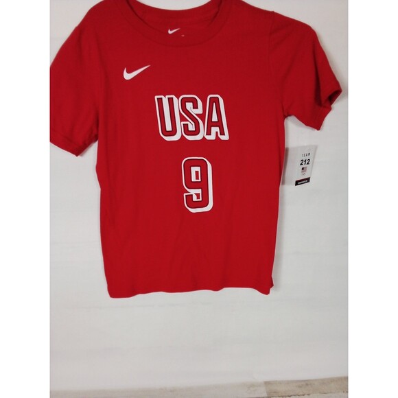 Children's Red  Nike Tee Team USA Wilson #9 T Shirt Size Small New W Tags - Picture 4 of 13